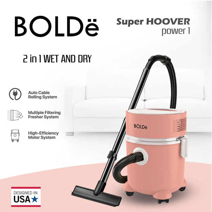 Bolde Vacuum Cleaner Super HOOVER Power 1 - Rose Gold